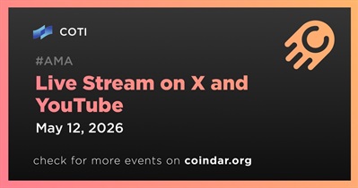COTI to Hold Live Stream on X and YouTube on May 12th