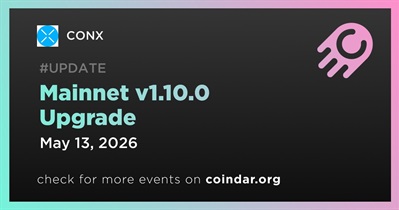 CONX to Upgrade Mainnet to v1.10.0 on May 13th