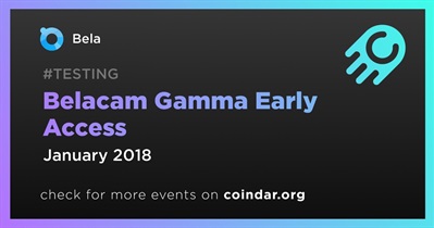 Belacam Gamma Early Access