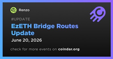 Renzo to Update EzETH Bridge Routes on June 20th