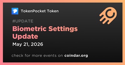 TokenPocket Token Updated Biometric Settings