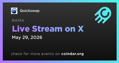 Quickswap to Hold Live Stream on X on May 29th