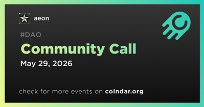Aeon to Host Community Call on May 29th