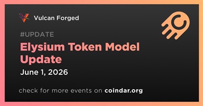 Vulcan Forged to Update Elysium Token Model on June 1st