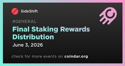 SideShift to Make Final Staking Rewards Distribution on June 3rd