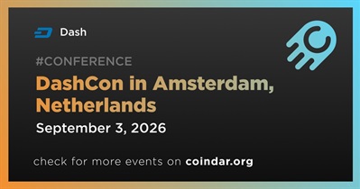 Dash to Hold DashCon in Amsterdam on September 3rd