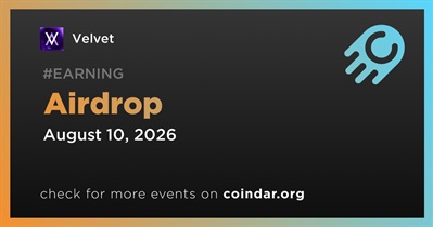 Velvet to Hold Airdrop