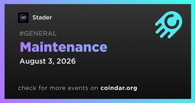 Stader to Conduct Scheduled Maintenance on August 3rd