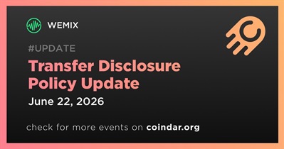 WEMIX Updated Transfer Disclosure Policy
