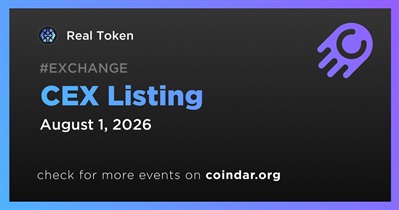 Real Token to Be Listed on CEX on August 1st