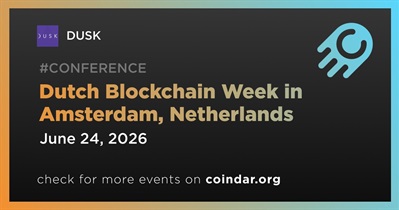 DUSK to Participate in Dutch Blockchain Week on June 24th