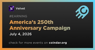 Velvet’s America’s 250th Anniversary Campaign to End on July 4th