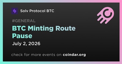Solv Protocol BTC to Pause BTC Mainnet Minting Route on July 2nd