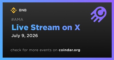 BNB to Hold Live Stream on X on July 9th