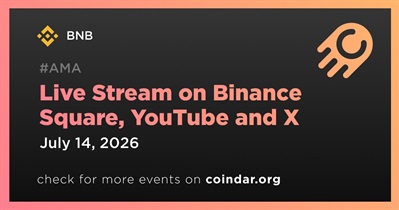 BNB to Hold Live Stream on Binance Square, YouTube and X on July 14th