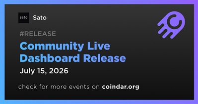 Sato Released Community Live Dashboard on July 15th