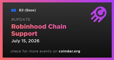 B3 Added Robinhood Chain Support on July 15th