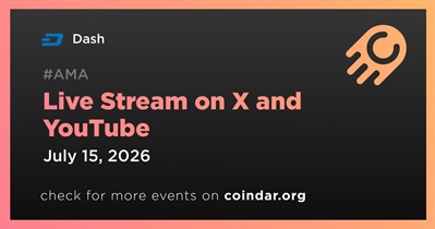 Dash to Hold Live Stream on X and YouTube on July 15th