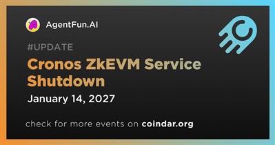 AgentFun.AI to Discontinue Cronos ZkEVM Service on January 14th, 2027