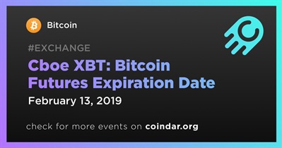 Cboe XBT: Bitcoin Futures Expiration Date