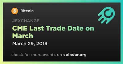 CME Last Trade Date on March
