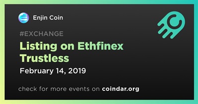 Listing on Ethfinex Trustless
