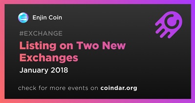 Listing on Two New Exchanges