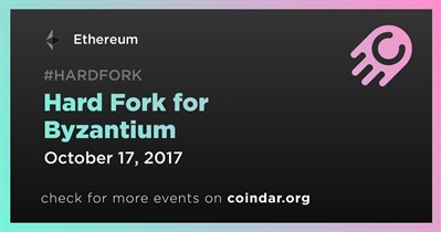 Hard Fork for Byzantium
