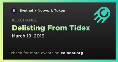 Delisting From Tidex