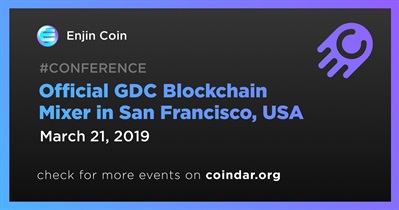 Official GDC Blockchain Mixer in San Francisco, USA