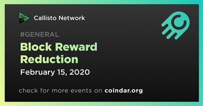 Block Reward Reduction