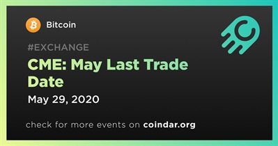 CME: May Last Trade Date