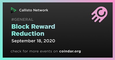 Block Reward Reduction