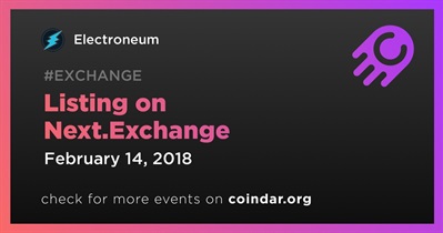 Listing on Next.Exchange‏