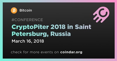 CryptoPiter 2018 in Saint Petersburg, Russia