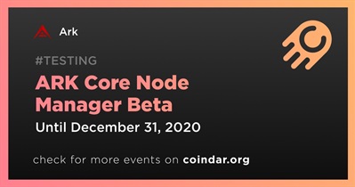 ARK Core Node Manager Beta