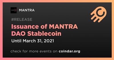 Issuance of MANTRA DAO Stablecoin
