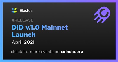 DID v.1.0 Mainnet Launch