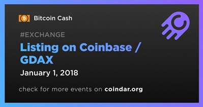 Listing on Coinbase / GDAX