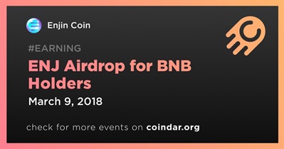 ENJ Airdrop for BNB Holders