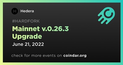 Mainnet v.0.26.3 Upgrade