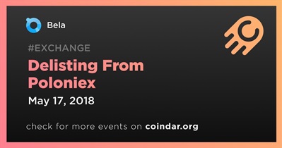 Delisting From Poloniex