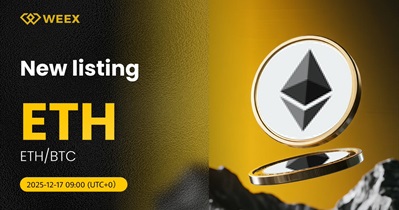 Ethereum to Be Listed on WEEX