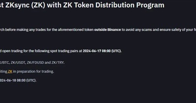 ZkSync to Be Listed on Binance